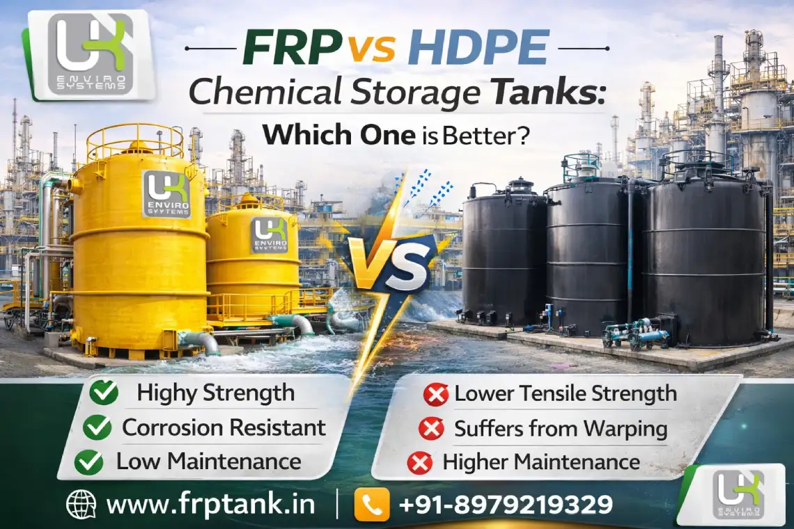 FRP vs HDPE Chemical Storage Tanks