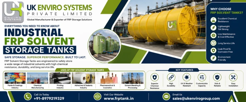 Industrial FRP Solvent Storage Tanks